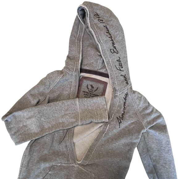 Vintage Y2K Abercrombie Fitch Womens Sweatshirt Hoodie Size M Embroidered V-Neck - Picture 1 of 13